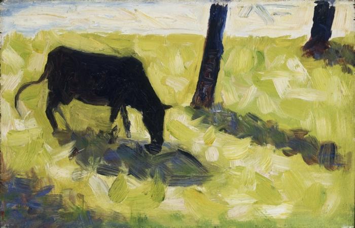 Georges Seurat Vache noire dans un Pre oil painting picture